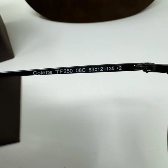 💯Authentic TOM FORD butterfly metallic Collette sunglasses TF 250 Gradient - Picture 3 of 3